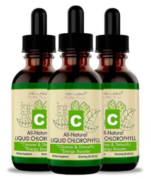 Paquete de 3 gotas clorofila líquida HBI LABS