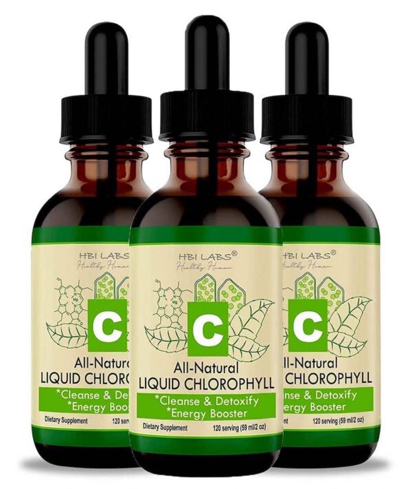 Version 1.0.0 Paquete de 3 gotas clorofila líquida HBI LABS