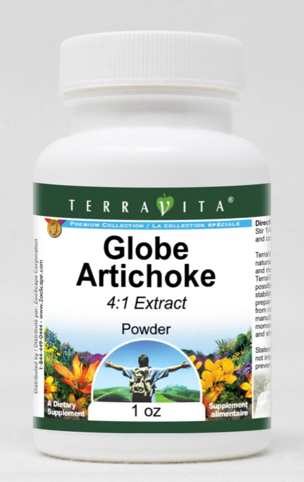 Paquete de 3 polvo de alcachofa común TerraVita 1 oz