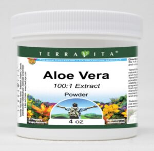 Paquete de 3 polvo Aloe Vera 100:1 TerraVita 4 onzas