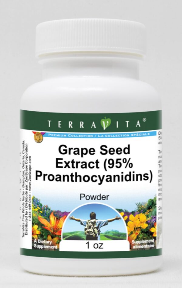 Paquete de 3 polvo extracto semilla de uva TerraVita 1 oz