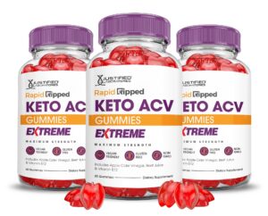 Paquete de 3 rapid ripped keto acv gummies