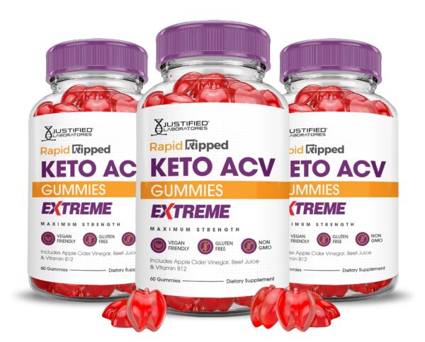 Version 1.0.0 Paquete de 3 rapid ripped keto acv gummies