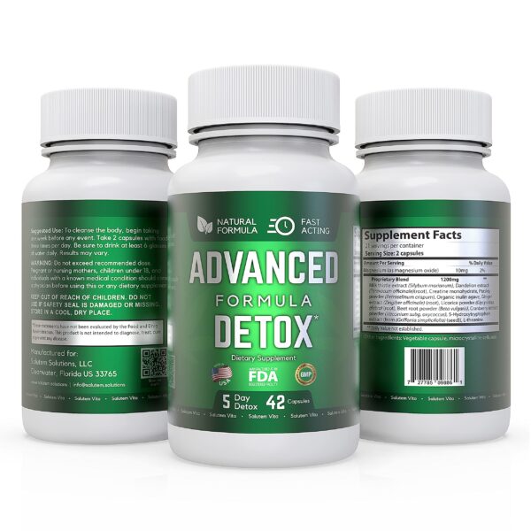 Paquete de 3 suplementos detox natural para limpieza corporal