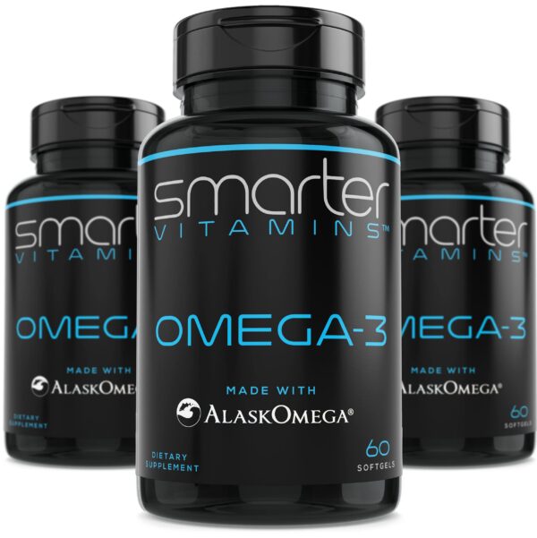 Version 1.0.0 Paquete de 3 frascos Smarter Omega 3 aceite de pescado 180 cápsulas