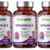 Paquete de 3 softgels vitamina D-3 10000 UI biophix en aceite oliva