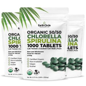 Paquete 3 tabletas orgánicas clorella espirulina superalimento