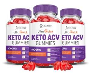 Version 1.0.0 Paquete de 3 Ultra Quick Keto ACV Gummies 60 unidades cada uno