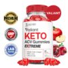 Paquete de 3 Valiant Keto gominolas con 2000mg ACV por porción