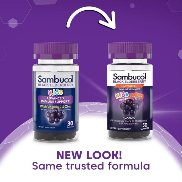 Version 1.0.0 Paquete de 30 gomitas para apoyo inmunológico infantil Sambucol