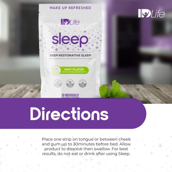 Paquete 30 tiras tiras envase individual IDLife para sueño