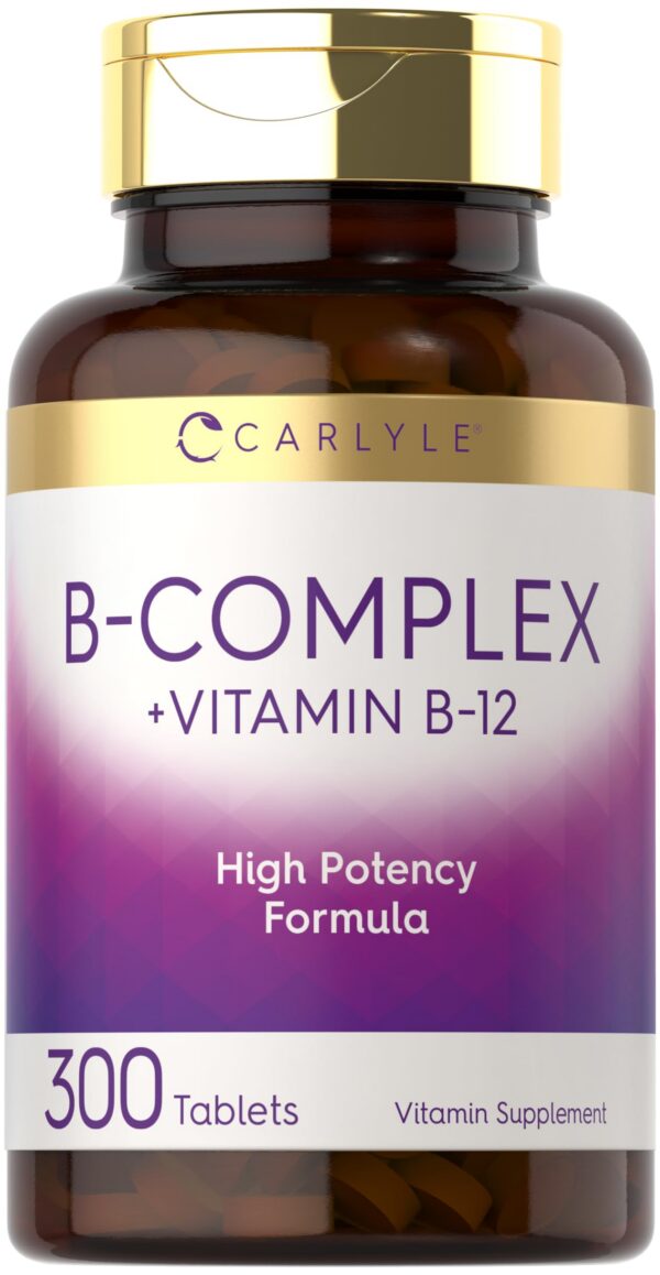 Paquete 300 tabletas vitamina B complejo Carlyle alta potencia