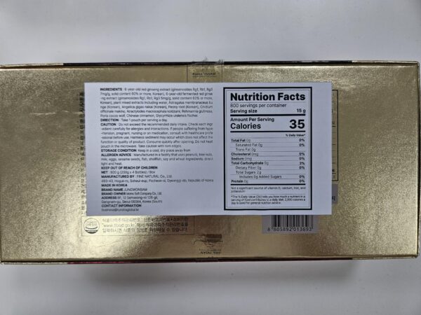 Paquete de 4 botellas 200g de ginseng rojo fermentado