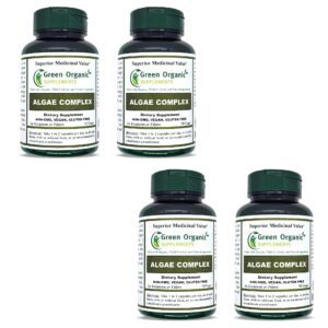 Version 1.0.0 Paquete de 4 cápsulas vegetales orgánicas de algas sin OGM