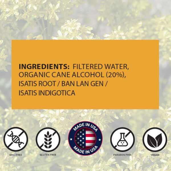 Paquete 4 frascos extracto de ban lan gen raíz de isatis