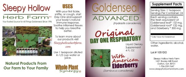 Version 1.0.0 Botella de 4 oz de apoyo respiratorio natural con berries y goldenseal