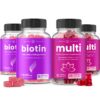 Paquete 4 gomitas NutraChamps biotina y multivitaminas para mujeres