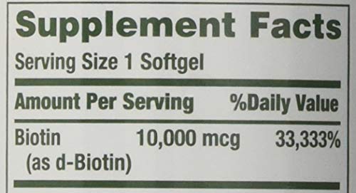 Version 1.0.0 Paquete de 5 biotina 10,000 mcg Nature's Bounty 120 softgels