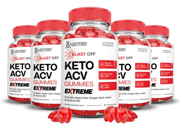 Version 1.0.0 Paquete de 5 Blast Off Keto ACV gomitas extreme 2000mg 300 unidades