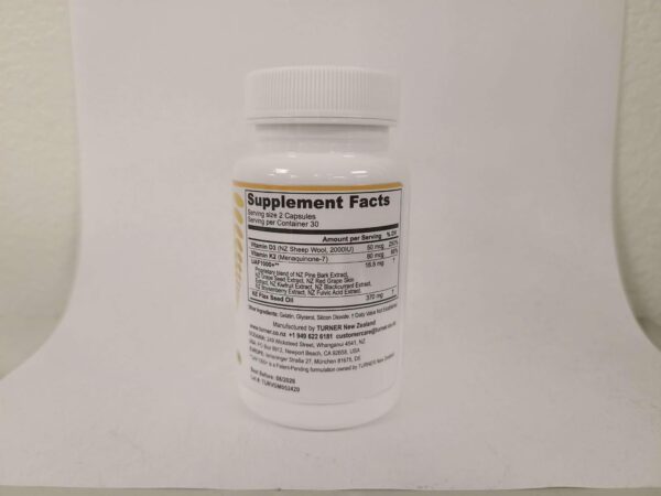 Version 1.0.0 Paquete 5 botellas vitamina D3 K2 TURNER 60 unidades