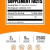 Paquete de 5 BulkSupplements taurina polvo 2g porción