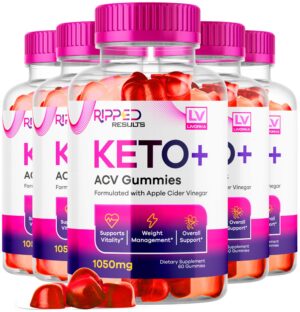 Paquete de 5 frascos de gominolas Ripped Results Keto Plus ACV