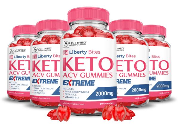Paquete 5 Gomitas Liberty Bites Keto ACV 2000mg