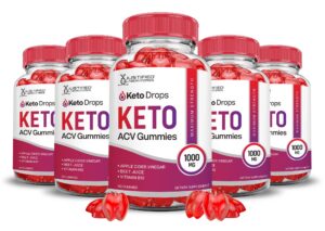 Paquete 5 Keto Drops ACV Gummies 60 unidades cada uno