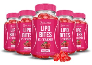 paquete de 5 Lipo Bites ACV Gummies Extreme 2000mg