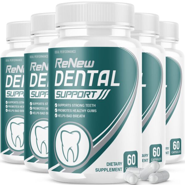 Paquete 5 pastillas renew dental support 300 cápsulas
