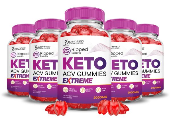 Paquete 5 Ripped Results Keto ACV Gummies 2000mg