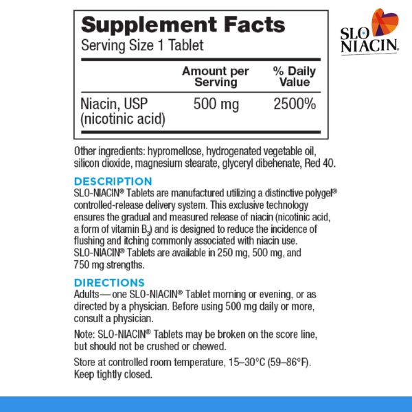 Paquete de 6 Kinara Slo Niacin vitaminas B3 liberación lenta