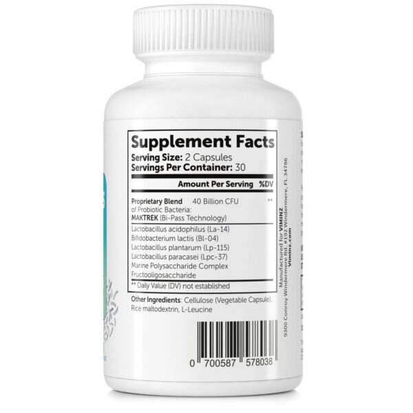 Version 1.0.0 Paquete 60 cápsulas probiótico Viminz fórmula natural