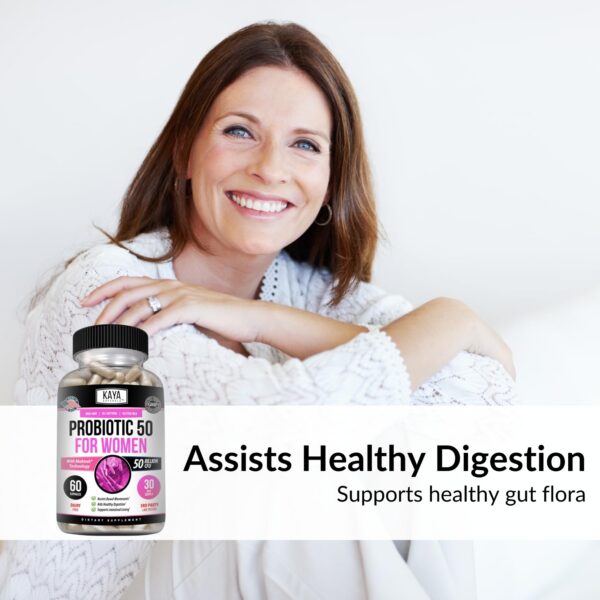 Paquete de 60 cápsulas vegetales probióticas Kaya Naturals para adultos