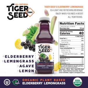 Paquete de 9 botellas de Tiger Seed Saúco y Hierba de limón