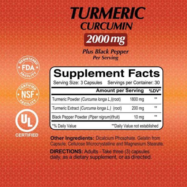 Paquete de 90 cápsulas de curcumina avanzada Alfa Vitamins