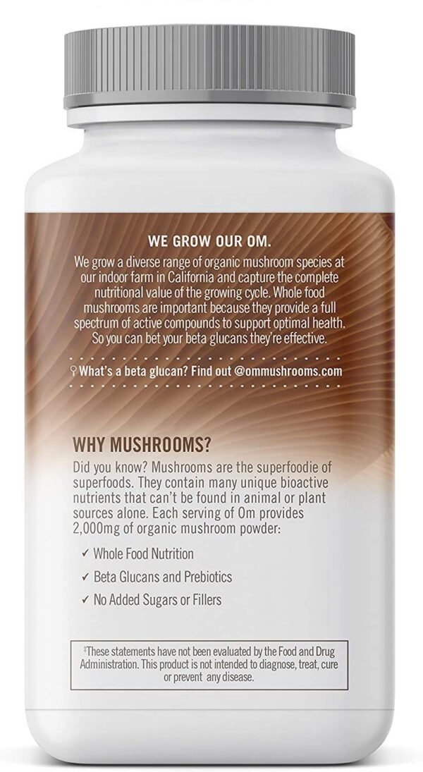 Paquete 90 cápsulas OM Mushroom Superfood para salud cerebral