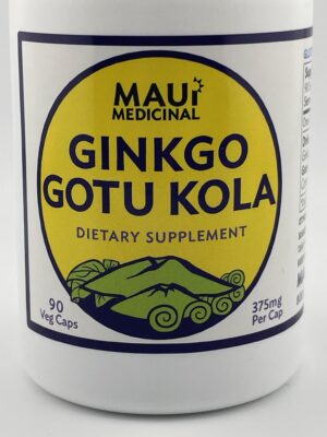 Paquete de 90 cápsulas vegetarianas Ginkgo y Gotu Kola Maui Medicinal Herbs