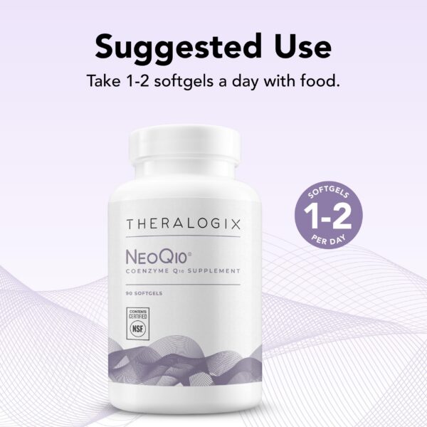 Paquete de 90 softgels Theralogix NeoQ10 para corazón y fertilidad