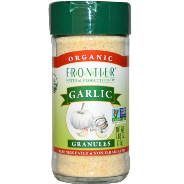 Paquete de ajo orgánico en gránulos Frontier Natural Products