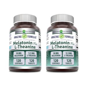 Paquete Amazing Formulas Melatonina 10 mg y L-Teanina 5.5 mg