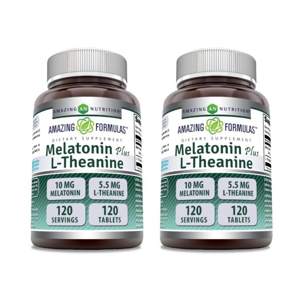 Paquete Amazing Formulas Melatonina 10 mg y L-Teanina 5.5 mg