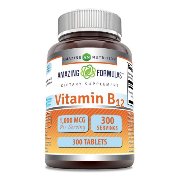 Paquete Amazing Formulas vitamina B12 1000 mcg 300 tabletas