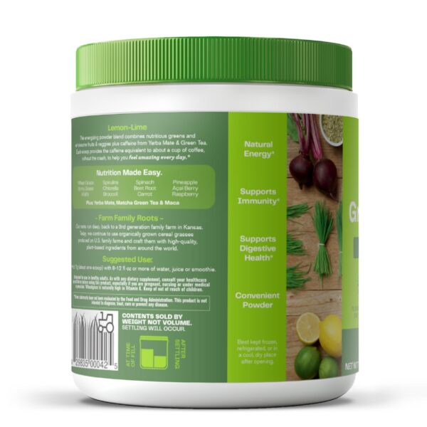 Paquete Amazing Grass Green Superfood Energy 30 porciones limón lima