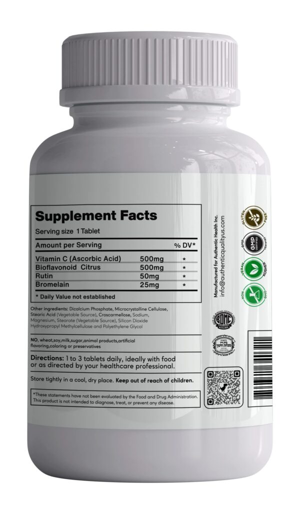 Paquete Authentic C vitamina c kosher y bioflavonoides