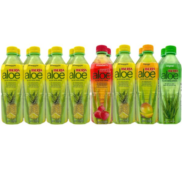 Paquete de bebidas Iberia Aloe Vera con pulpa pura 16 botellas