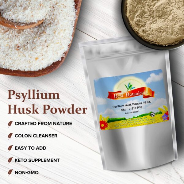 Version 1.0.0 Paquete Best Botanicals psyllium husk polvo de fibra natural