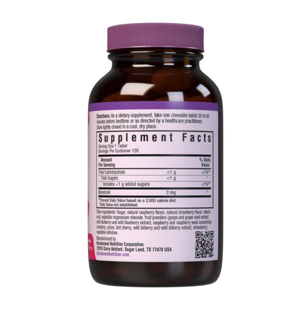 Paquete Bluebonnet EarthSweet melatonina 3 mg 120 tabletas