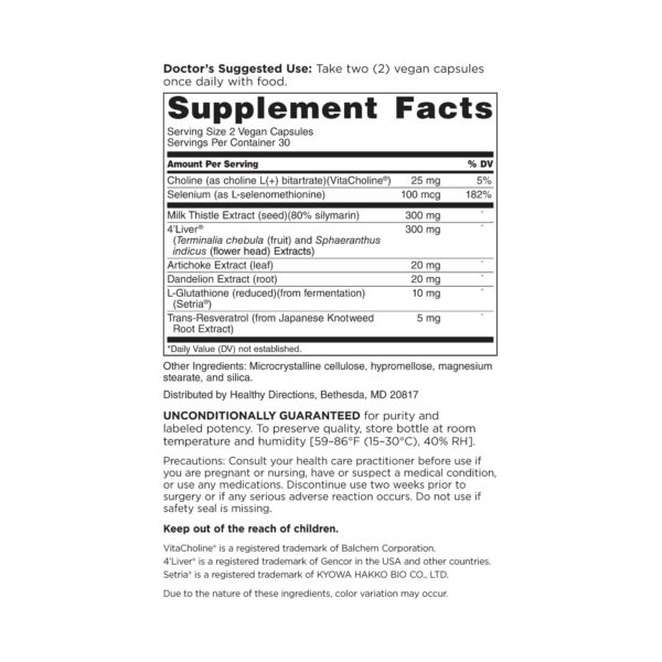 Paquete cápsulas Defensa Hepática DOCTORS PREFERRED 60 unidades