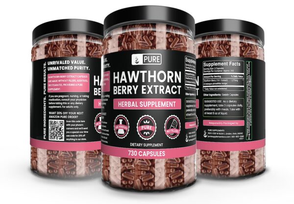 Version 1.0.0 Paquete cápsulas extracto baya de espino 730 unidades PURE ORIGINAL INGREDIENTS